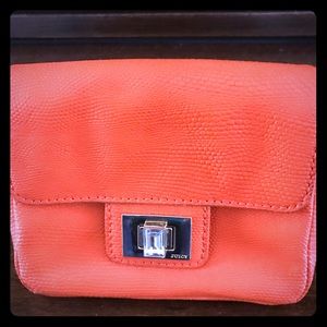 Juicy Couture purse /orange color/golden chain/